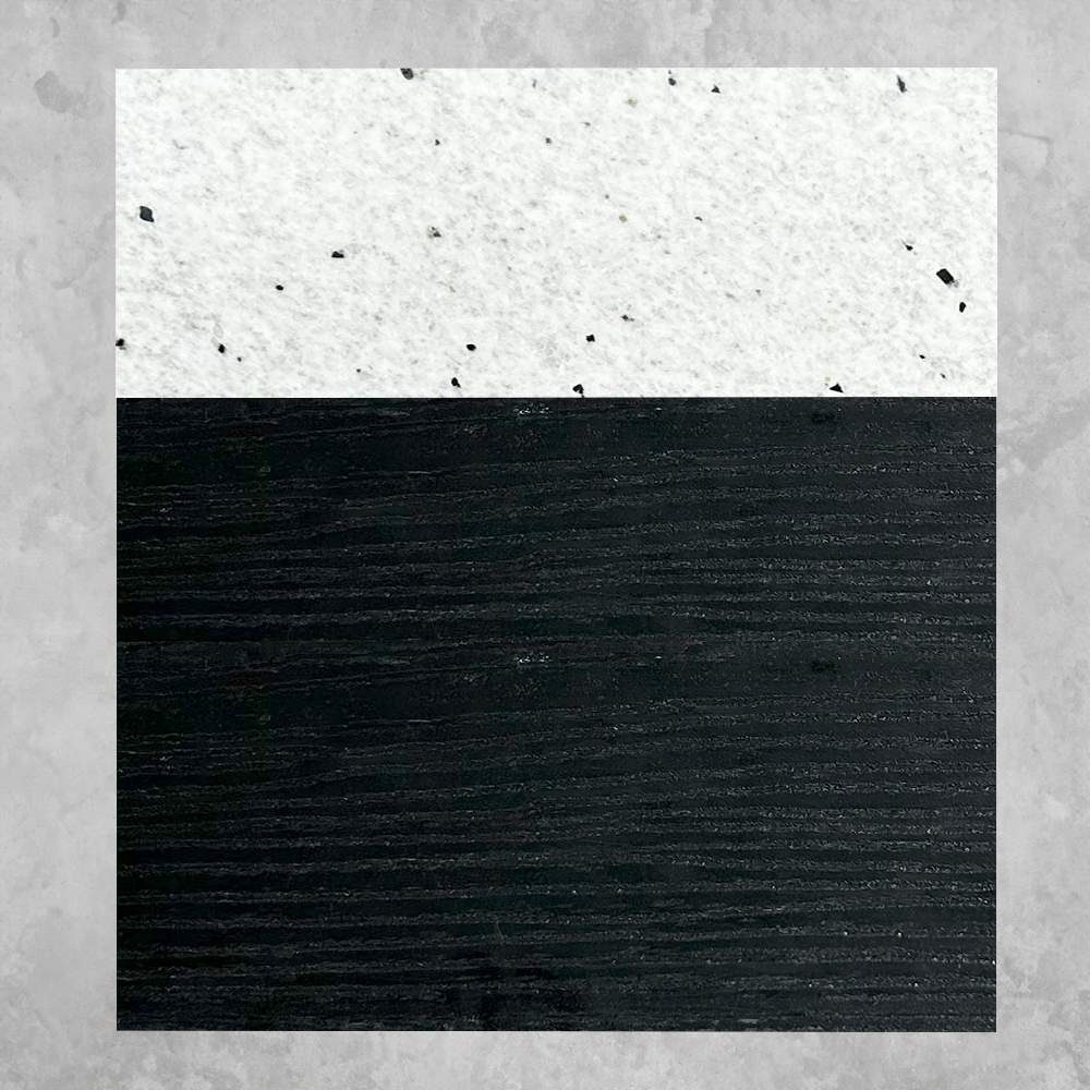 Image of 6ft Outdoor Kitchen - Black Cabinet w/ White Granite Countertop